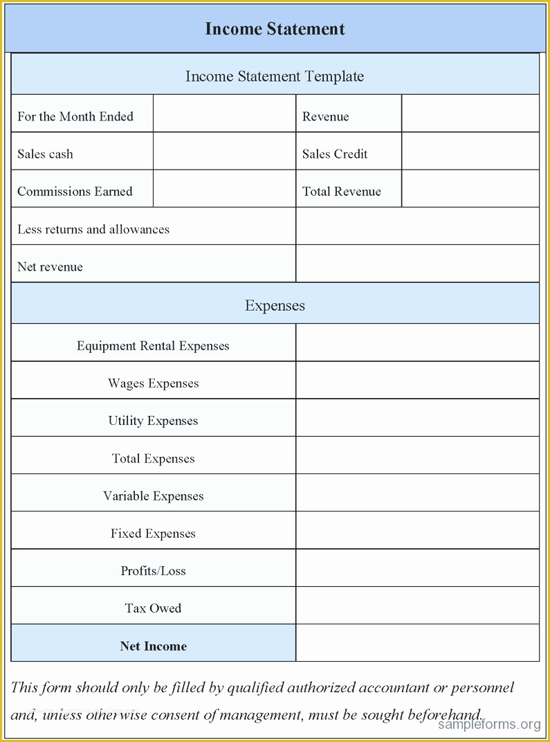 Simple Income Statement Template Free Of Spreadsheet Template Simple In E Statement format Free