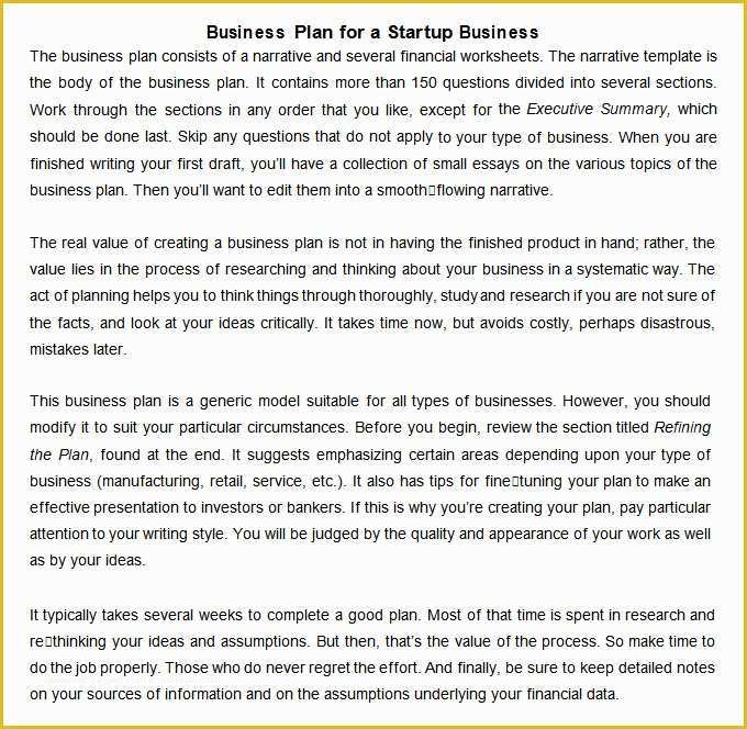 Simple Startup Business Plan Template Free Of 11 Startup Business Plan Templates to Foster Your Pany