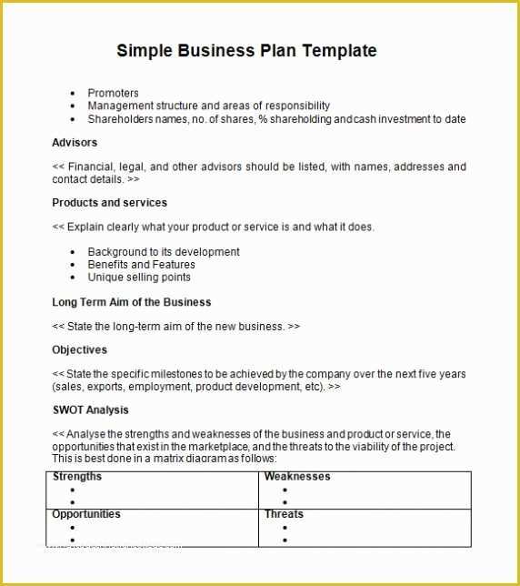 Simple Startup Business Plan Template Free Of Simple Basic Startup & Small Business Plan Template Pdf