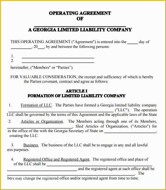 Single Member Llc Operating Agreement Template Free Of 9 Sample Llc Operating Agreement Templates to Download