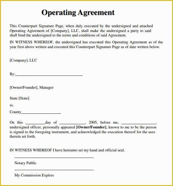 Single Member Llc Operating Agreement Template Free Of 9 Sample Llc Operating Agreement Templates to Download