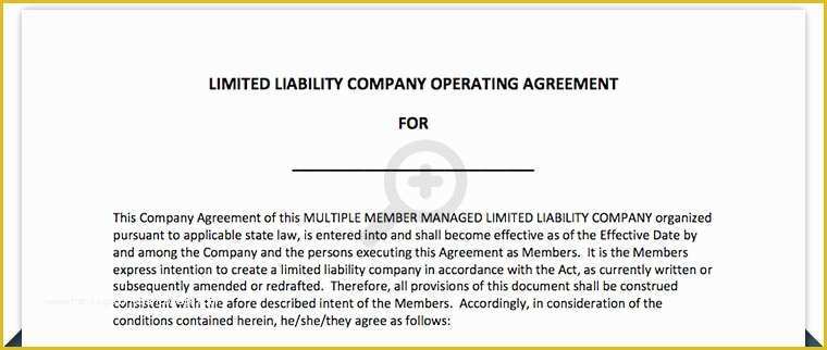 Single Member Llc Operating Agreement Template Free Of Free Operating Agreement for Llc Member Managed Template