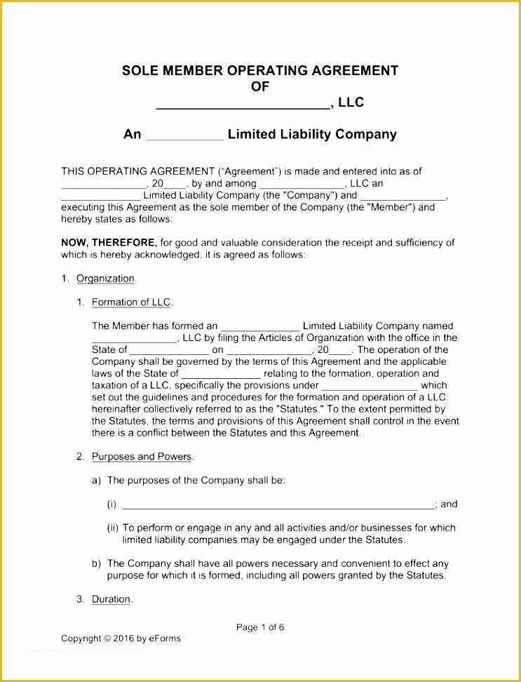 Single Member Llc Operating Agreement Template Free Of Simple Llc Operating Agreement Template – Skincense