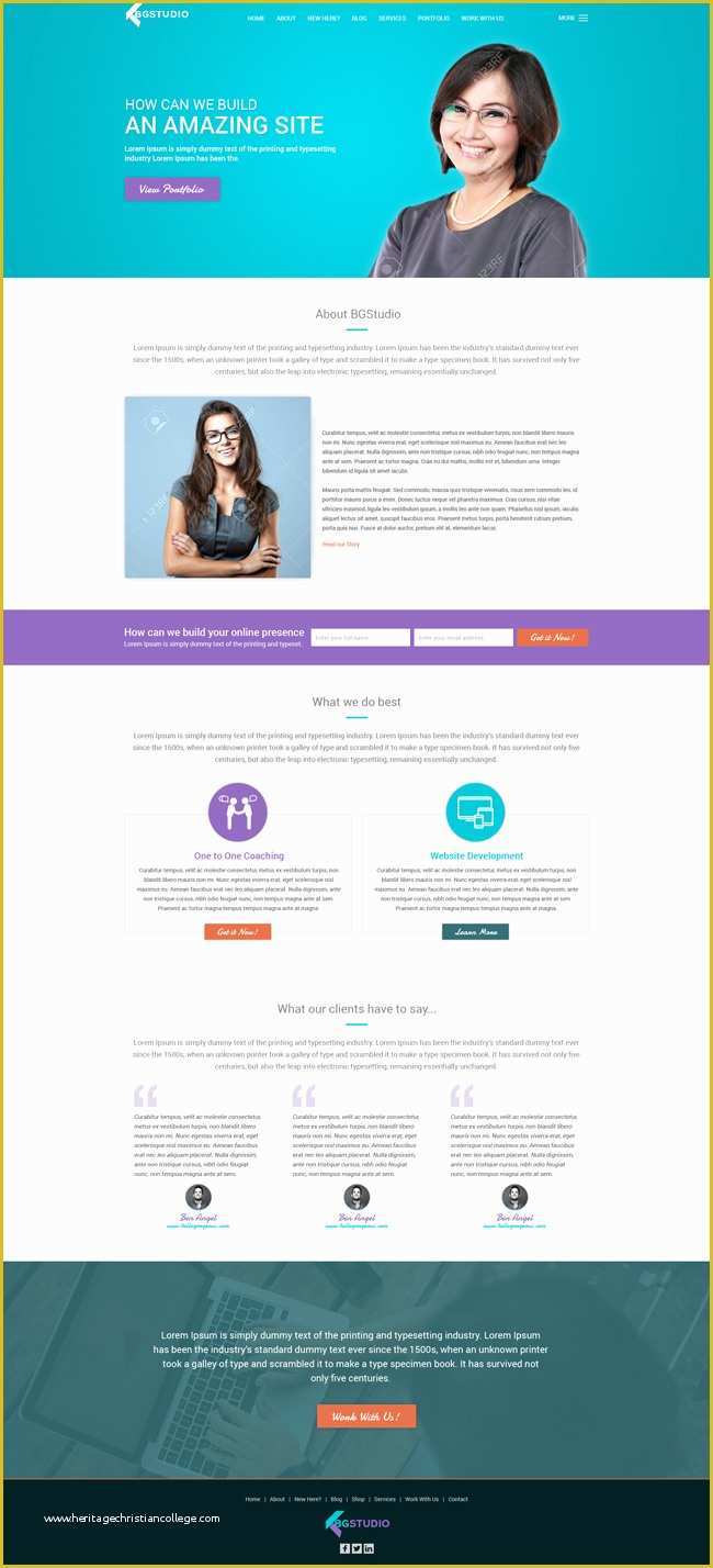 Single Page Portfolio Template Free Download Of Bgstudio Free Portfolio E Page Psd Template