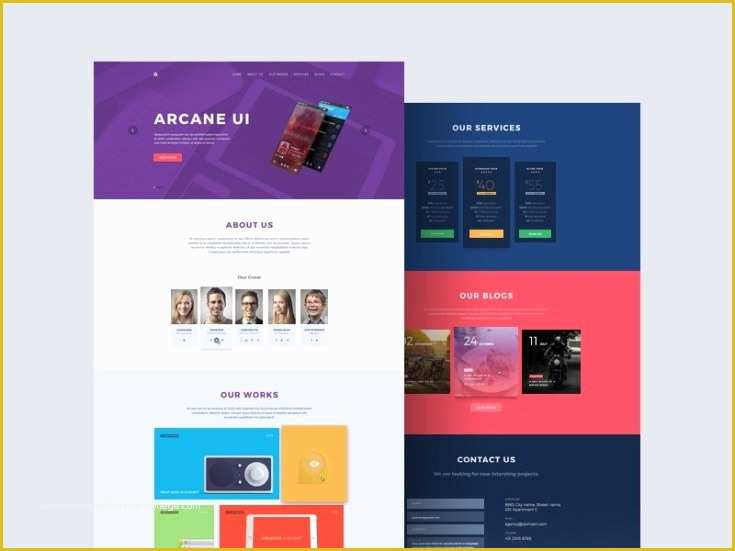 Single Page Portfolio Template Free Download Of Brench E Page Portfolio Template Free Download