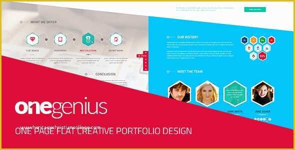 Single Page Portfolio Template Free Download Of Download Egenius E Page Flat Portfolio Psd Template