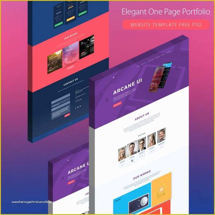 Single Page Portfolio Template Free Download Of Elegant E Page Creative Agency Portfolio Template Free