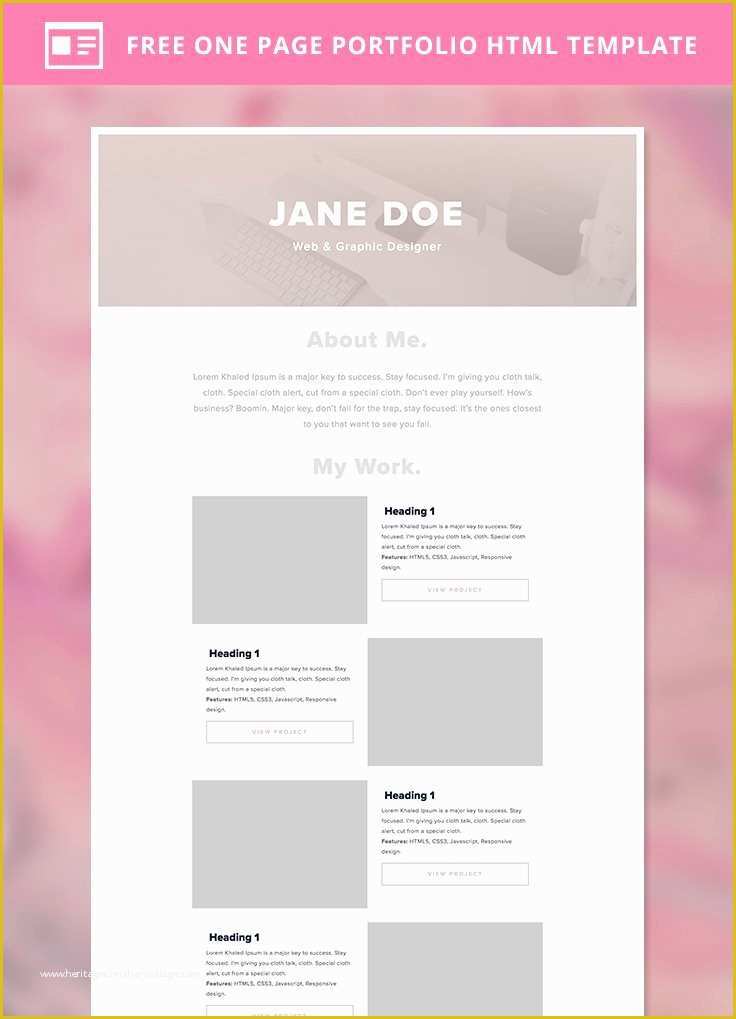 Single Page Portfolio Template Free Download Of Free E Page Portfolio HTML Template Xo Pixel