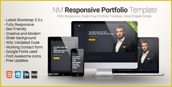 Single Page Portfolio Template Free Download Of Nm One Page Portfolio Template Nulled Download