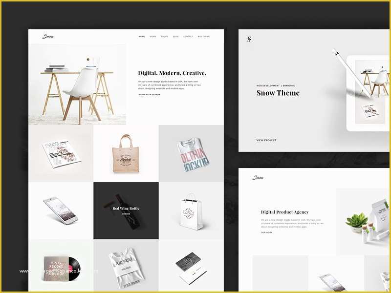 Single Page Portfolio Template Free Download Of Snow Minimal Portfolio Template Freebie Download