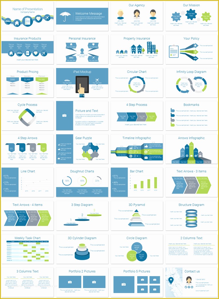 Slide Presentation Template Free Of Insurance Powerpoint Template Presentationdeck