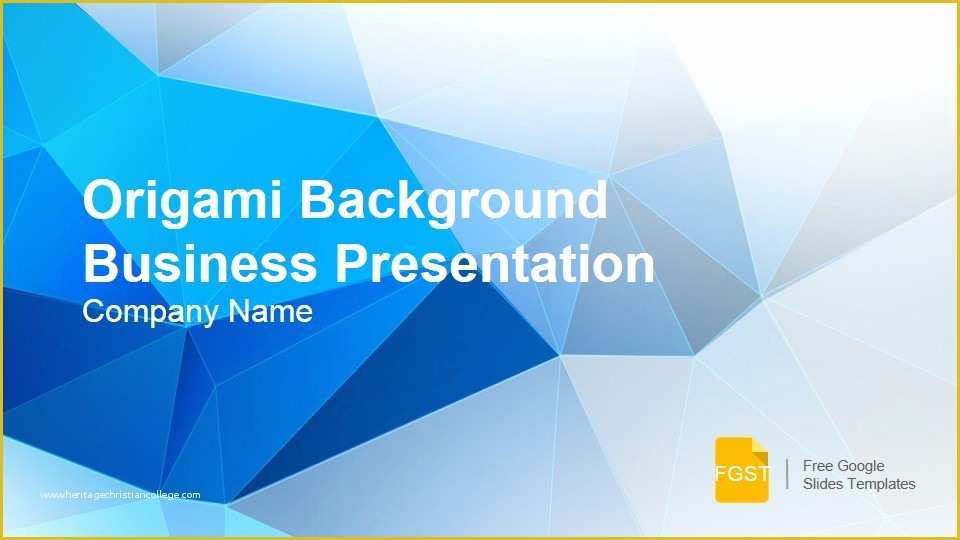 Slide Presentation Template Free Of origami Background Presentation Template Free Google