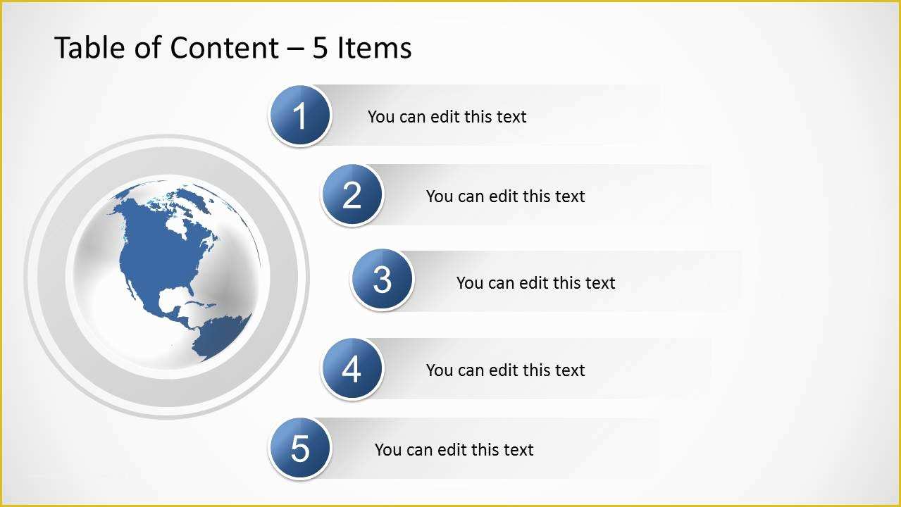 Slide Presentation Template Free Of Table Of Content Slides for Powerpoint Slidemodel