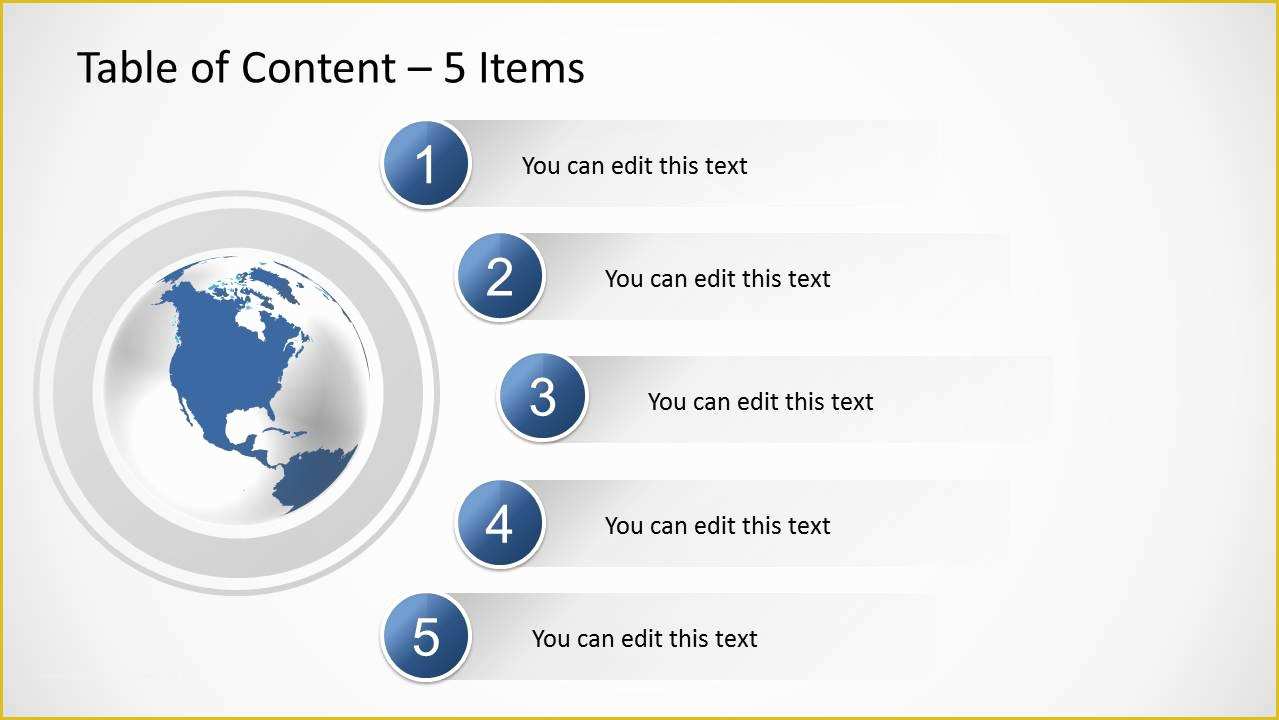 Slide Presentation Template Free Of Table Of Content Slides for Powerpoint Slidemodel