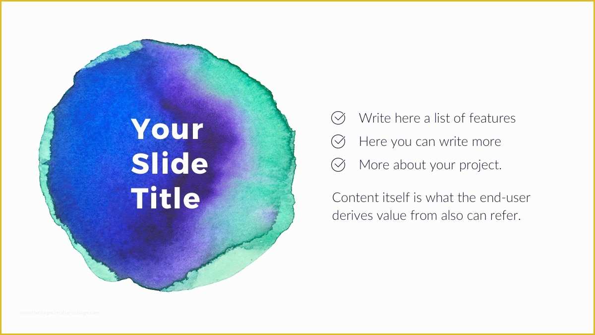 Slide Presentation Template Free Of Watercolor Google Slides theme Free Google Presentation