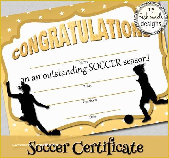 Soccer Award Certificate Templates Free Of 15 soccer Certificate Templates to Download