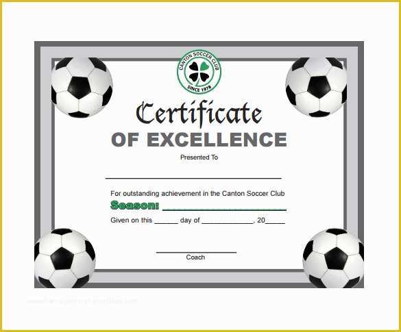60 soccer Award Certificate Templates Free