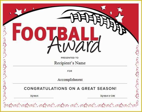 Soccer Award Certificate Templates Free Of 17 Sample Football Certificate Templates to Download