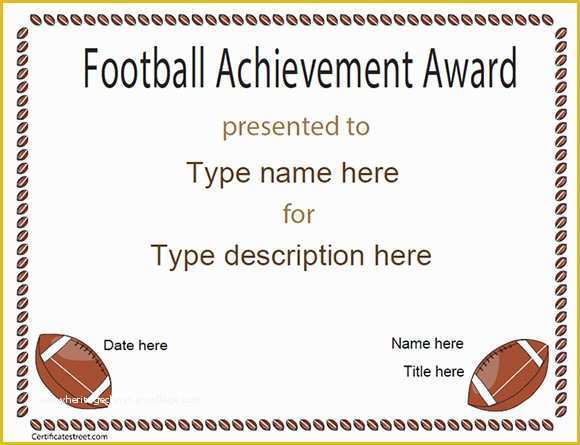 Soccer Award Certificate Templates Free Of 17 Sample Football Certificate Templates to Download