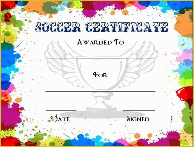 Soccer Award Certificate Templates Free Of 30 soccer Award Certificate Templates Free to Download