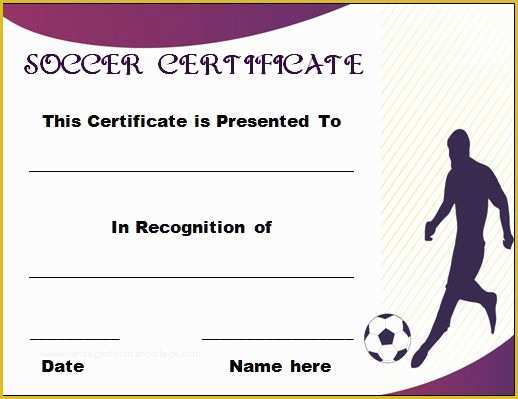 Soccer Award Certificate Templates Free Of 30 soccer Award Certificate Templates Free to Download