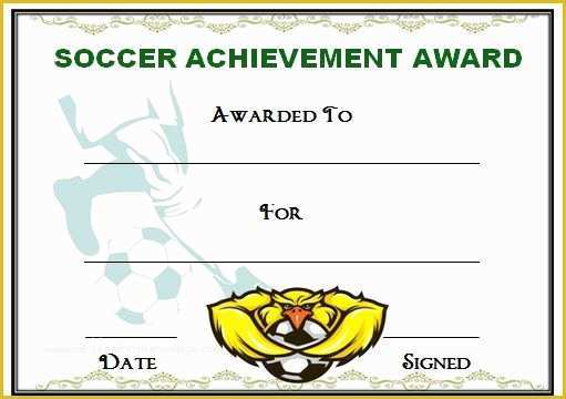 Soccer Award Certificate Templates Free Of 30 soccer Award Certificate Templates Free to Download