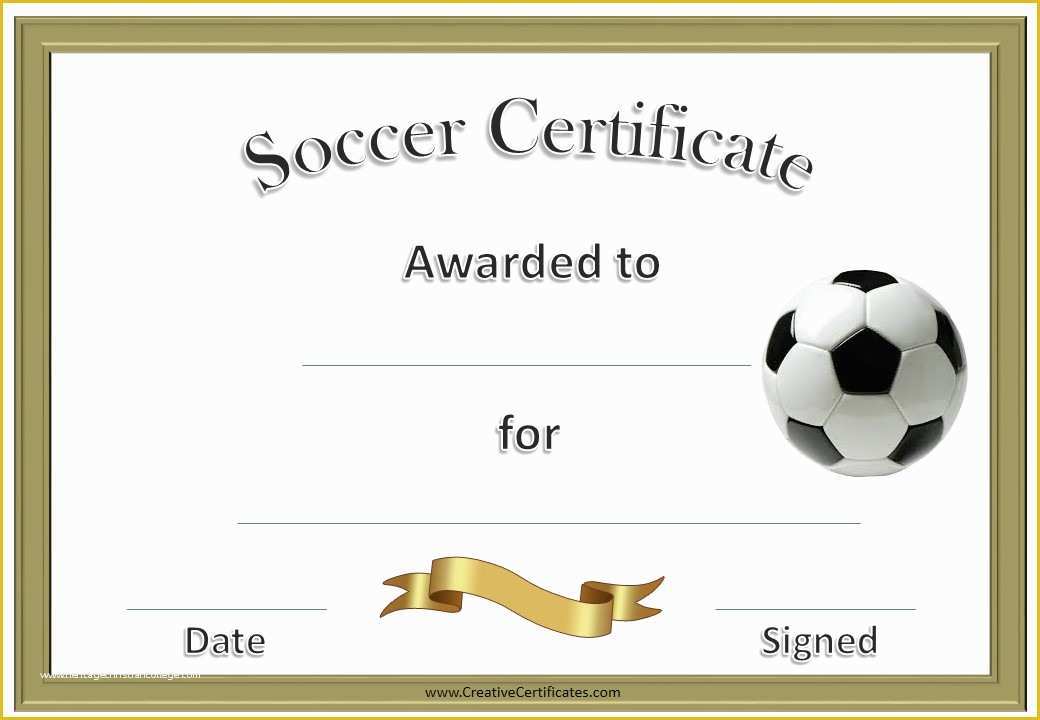 Soccer Award Certificate Templates Free Of 5 Best Of Free Printable Football Award Templates