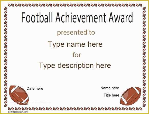 Soccer Award Certificate Templates Free Of Football Certificate Templates Free Invitation Template