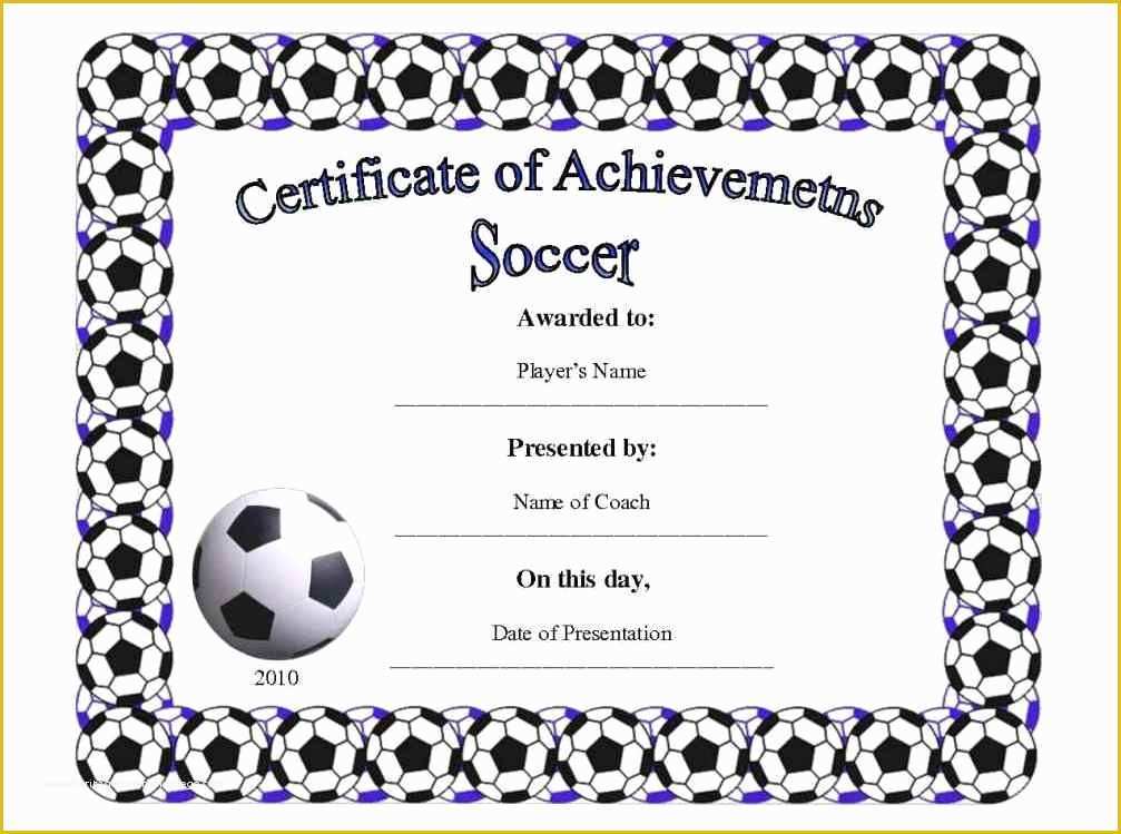 Free Printable Soccer Awards Certificates Printable Templates