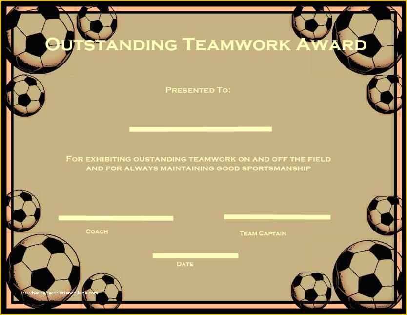 Soccer Award Certificate Templates Free Of Free Printable soccer Certificate Templates Template