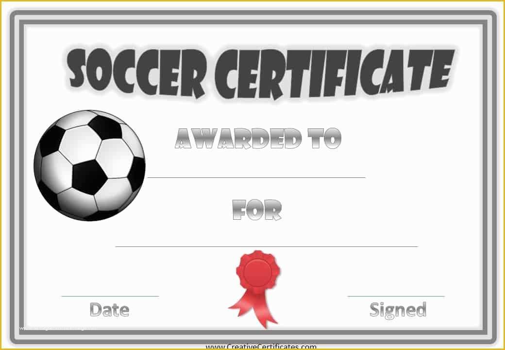 Soccer Award Certificate Templates Free Of soccer Award Certificate Template Customize Line