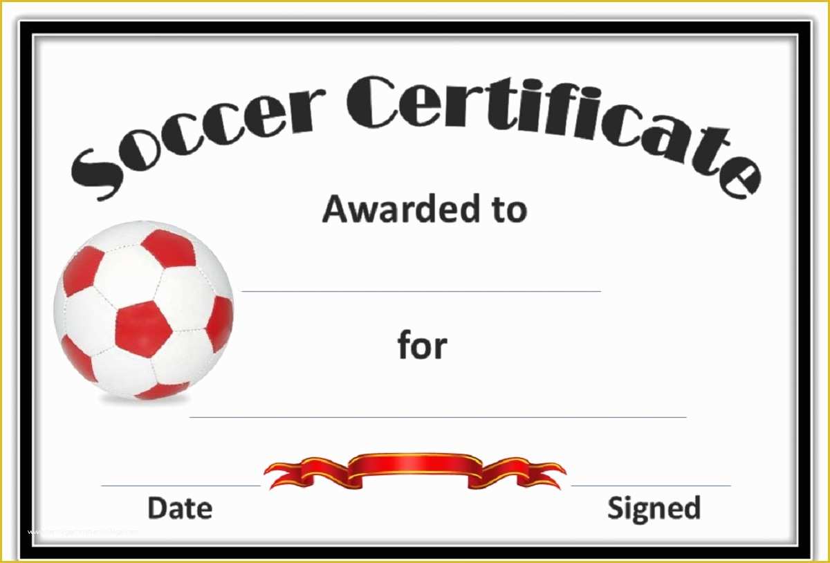 Soccer Award Certificate Templates Free Of soccer Award Certificates Template