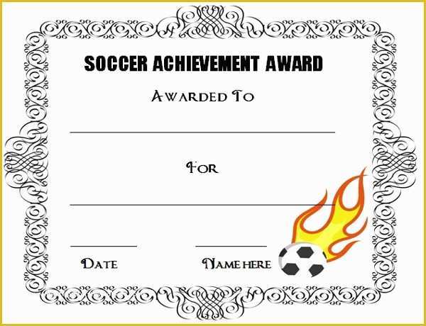 Soccer Award Certificate Templates Free Of soccer Awards Template