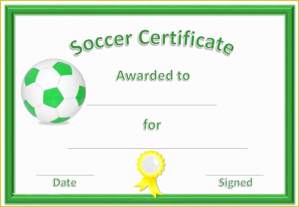 Soccer Award Certificate Templates Free Of soccer Certificate Templates