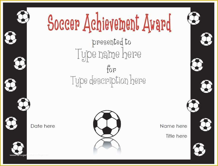 Soccer Award Certificate Templates Free Of soccer Certificate Templates