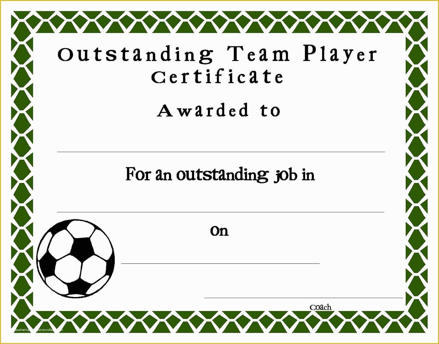 Soccer Award Certificate Templates Free Of soccer Certificate Templates Printable