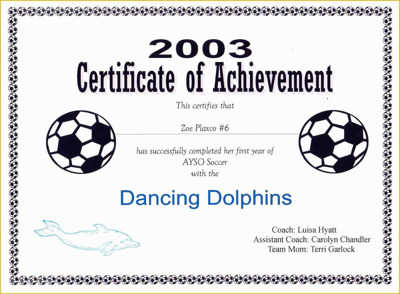 Soccer Award Certificate Templates Free Of soccer Certificate Templates Printable