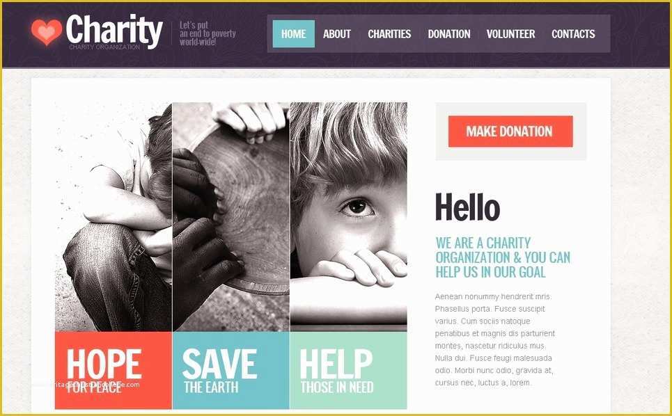 Society Website Templates Free Download Of Charity Website Template