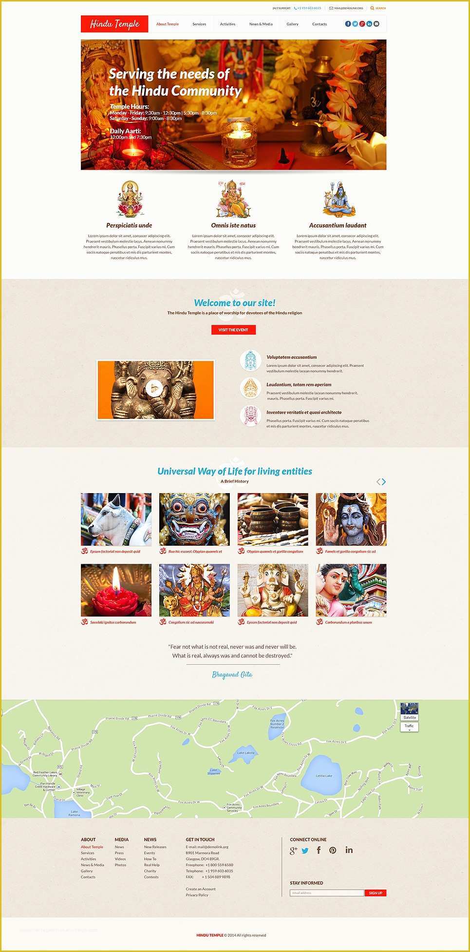 Society Website Templates Free Download Of Hinduism Bautiful Religious organisation Multipage HTML