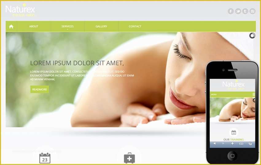 Society Website Templates Free Download Of Naturex Beauty Parlour Mobile Website Template by W3layouts