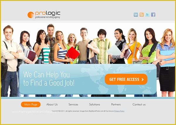 Society Website Templates Free Download Of Pro Logic Recruiting Agency HTML5 Template On Behance