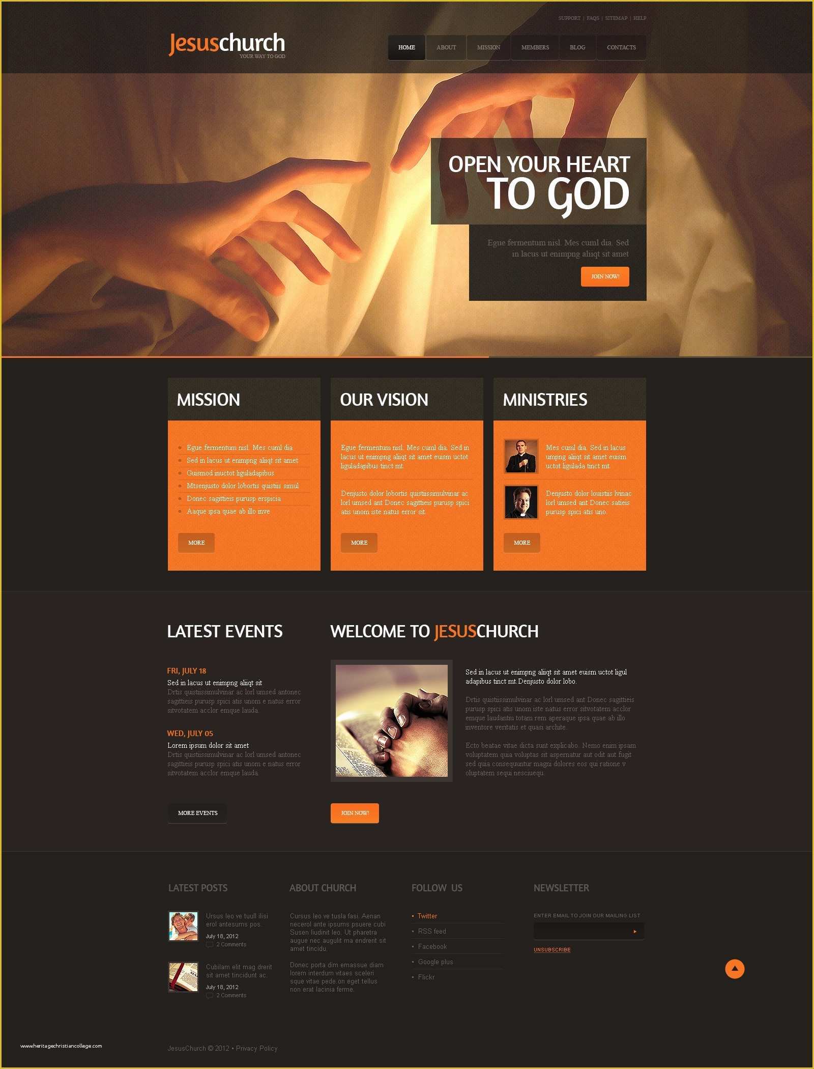 Society Website Templates Free Download Of Religious Website Template