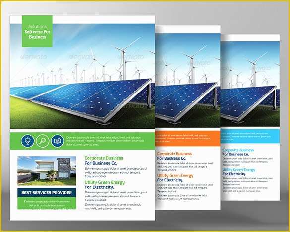 Solar Panel Website Template Free Of 27 Green Flyer Templates Psd Vector Eps