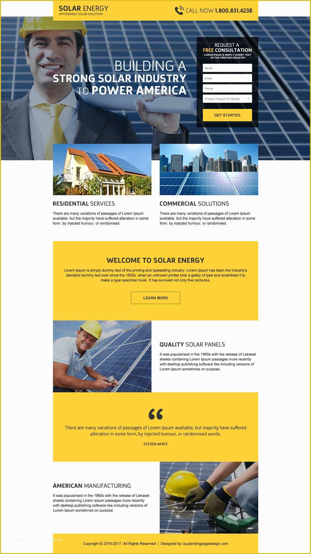 Solar Panel Website Template Free Of Great Lead Generating Landing Page Design for Your Campaigns