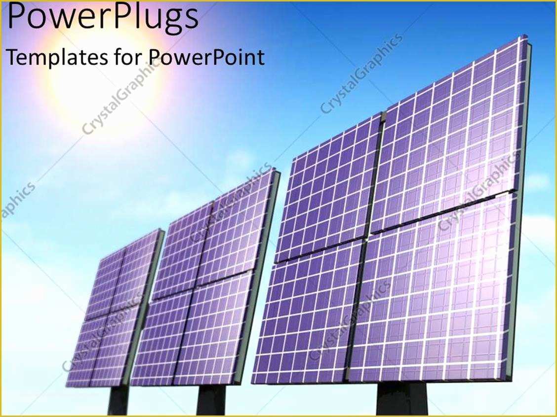 Solar Panel Website Template Free Of Powerpoint Template Three Large Black solar Panels On A