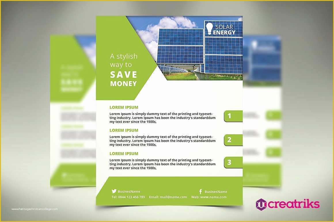 Solar Panel Website Template Free Of solar Energy Flyer Flyer Templates Creative Market