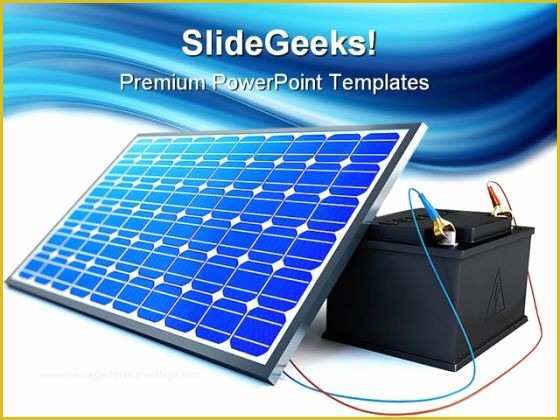 Solar Panel Website Template Free Of solar Panel Charges Battery Technology Powerpoint