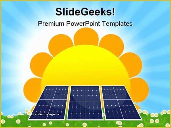 Solar Panel Website Template Free Of solar Panel Geographical Powerpoint Templates and