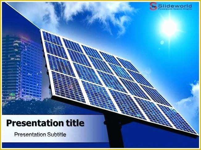 Solar Panel Website Template Free Of solar Panel Powerpoint Template Ecological Energy Panels