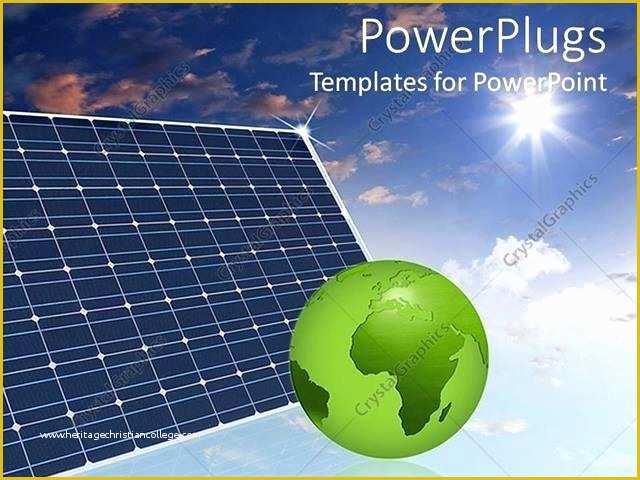 Solar Panel Website Template Free Of solar Panel Powerpoint Template Ecological Energy Panels